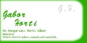 gabor horti business card